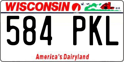 WI license plate 584PKL