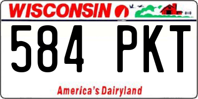 WI license plate 584PKT