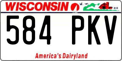 WI license plate 584PKV