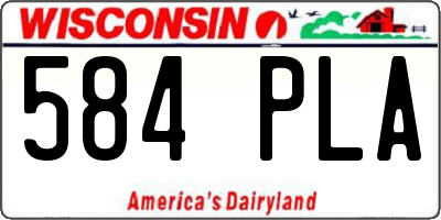 WI license plate 584PLA