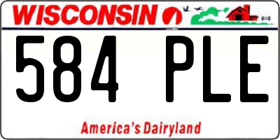 WI license plate 584PLE