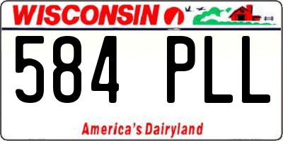 WI license plate 584PLL
