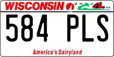 WI license plate 584PLS