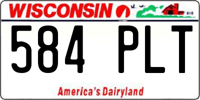 WI license plate 584PLT