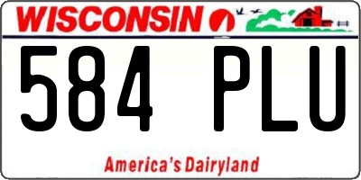 WI license plate 584PLU