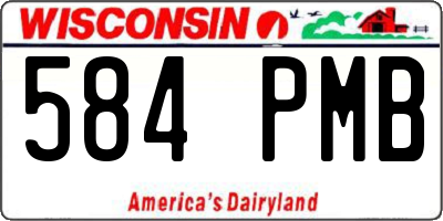 WI license plate 584PMB