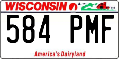 WI license plate 584PMF