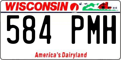 WI license plate 584PMH