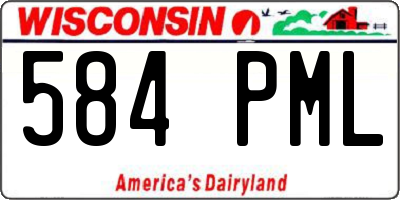 WI license plate 584PML