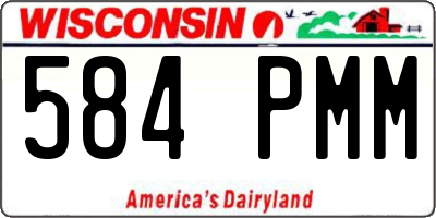 WI license plate 584PMM