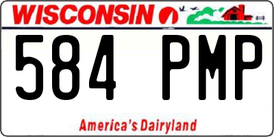 WI license plate 584PMP