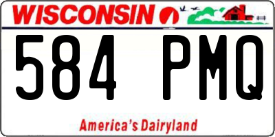 WI license plate 584PMQ