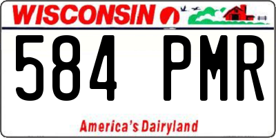WI license plate 584PMR