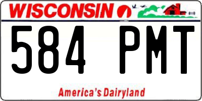 WI license plate 584PMT