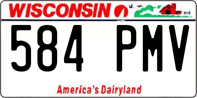WI license plate 584PMV
