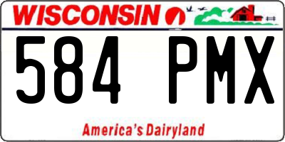 WI license plate 584PMX