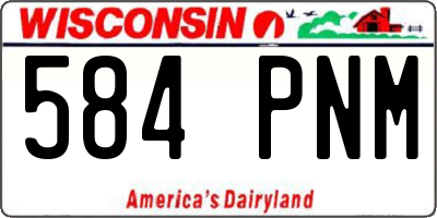 WI license plate 584PNM