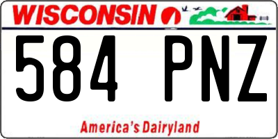 WI license plate 584PNZ