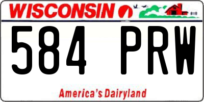 WI license plate 584PRW