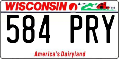 WI license plate 584PRY