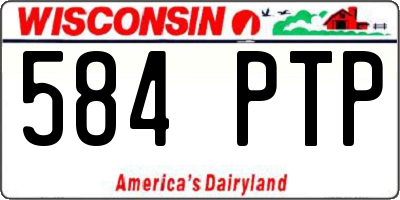 WI license plate 584PTP