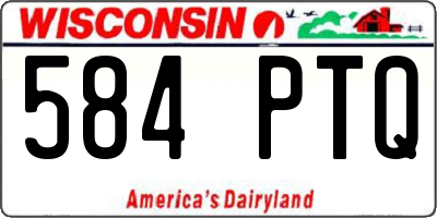WI license plate 584PTQ