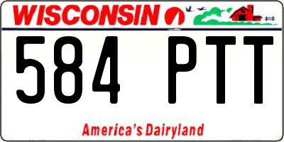 WI license plate 584PTT