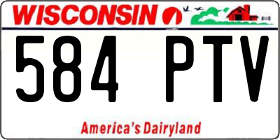 WI license plate 584PTV