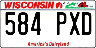 WI license plate 584PXD