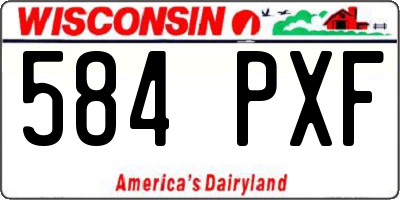 WI license plate 584PXF