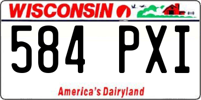 WI license plate 584PXI