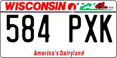 WI license plate 584PXK