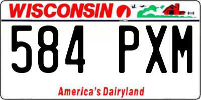 WI license plate 584PXM