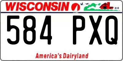 WI license plate 584PXQ