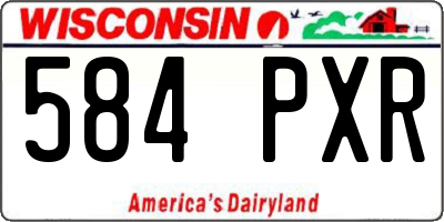WI license plate 584PXR