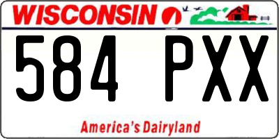 WI license plate 584PXX