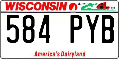 WI license plate 584PYB