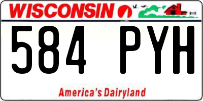 WI license plate 584PYH