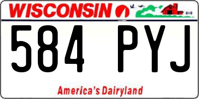 WI license plate 584PYJ