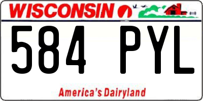WI license plate 584PYL
