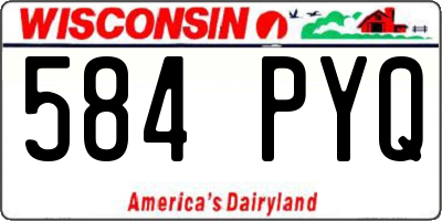 WI license plate 584PYQ