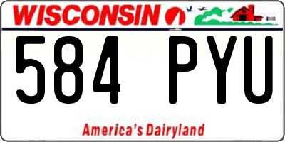 WI license plate 584PYU
