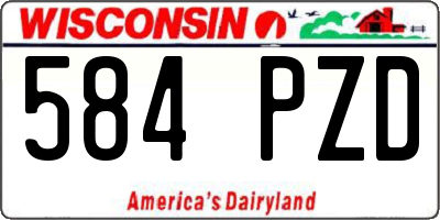 WI license plate 584PZD