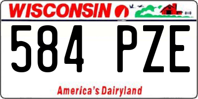 WI license plate 584PZE