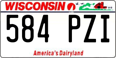 WI license plate 584PZI