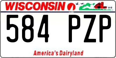 WI license plate 584PZP