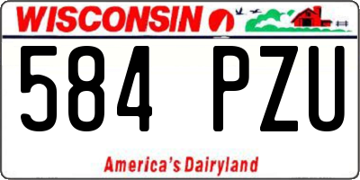 WI license plate 584PZU