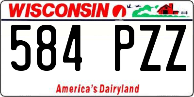 WI license plate 584PZZ