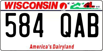 WI license plate 584QAB
