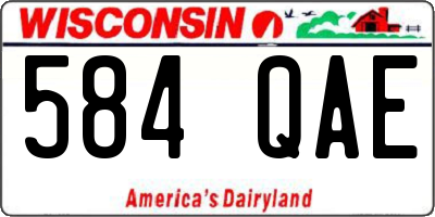WI license plate 584QAE